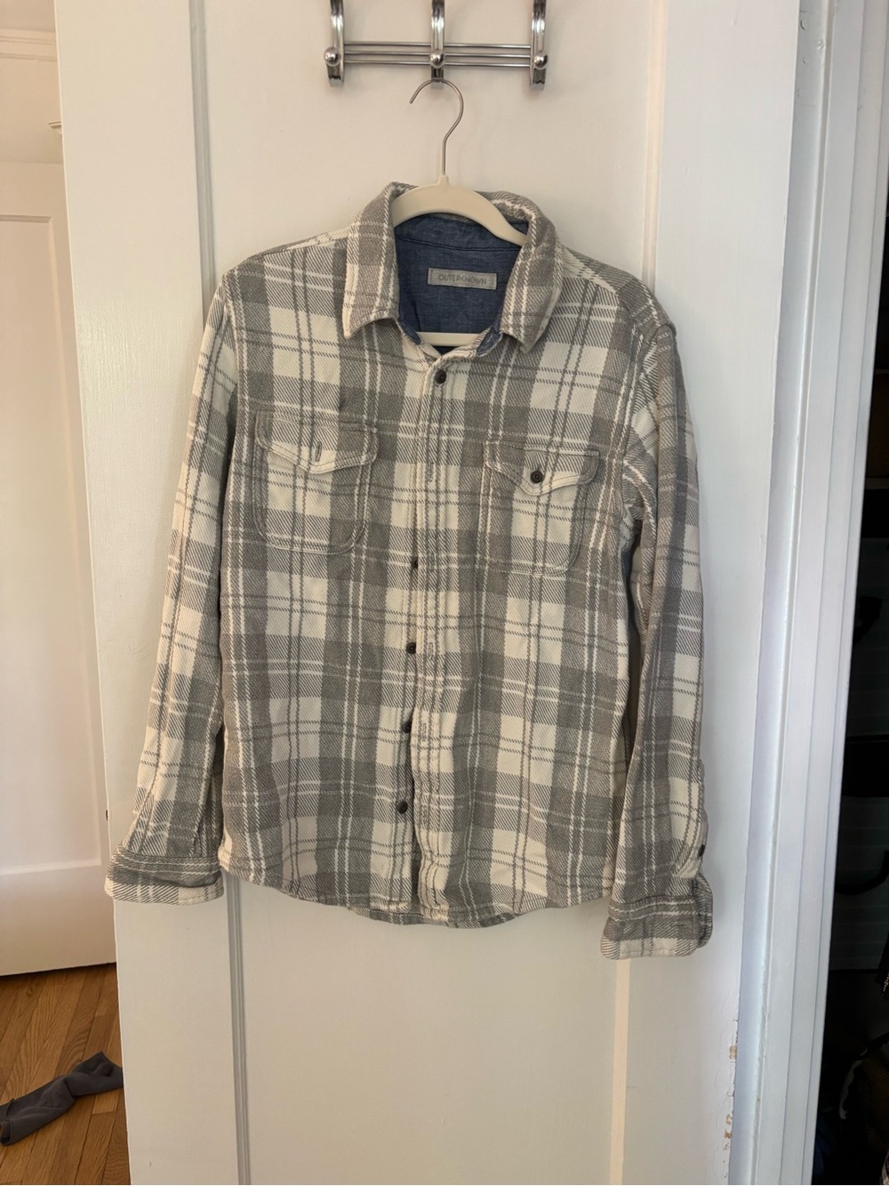 Grey & White flannel